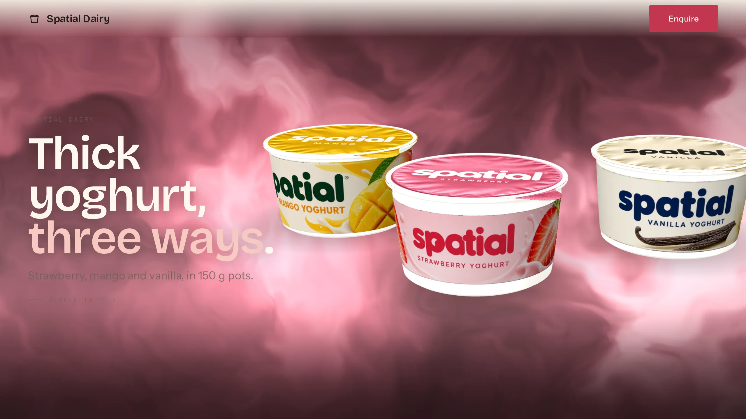 Peel: yoghurt brand website template