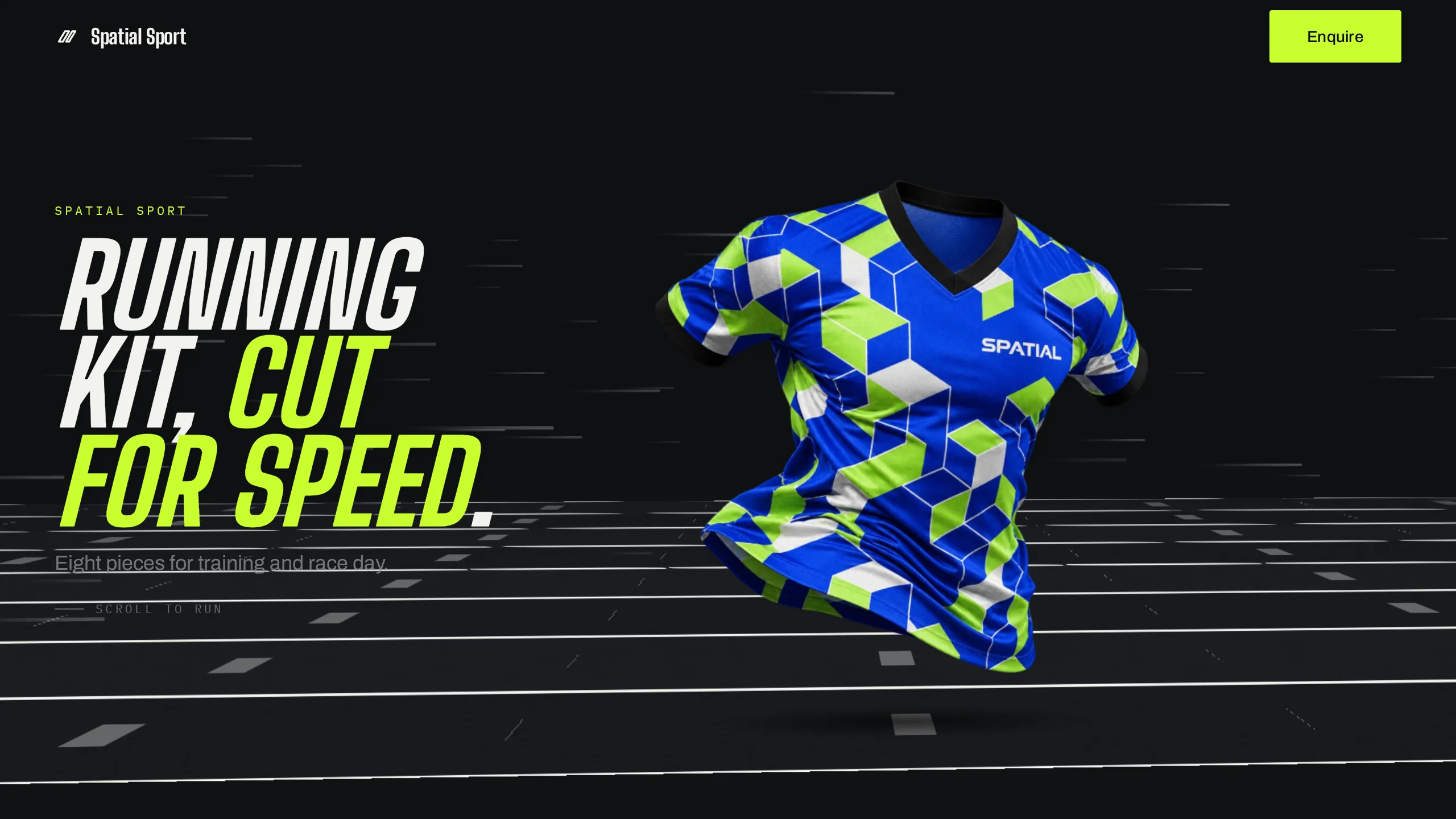 Sprint: running kit brand website template