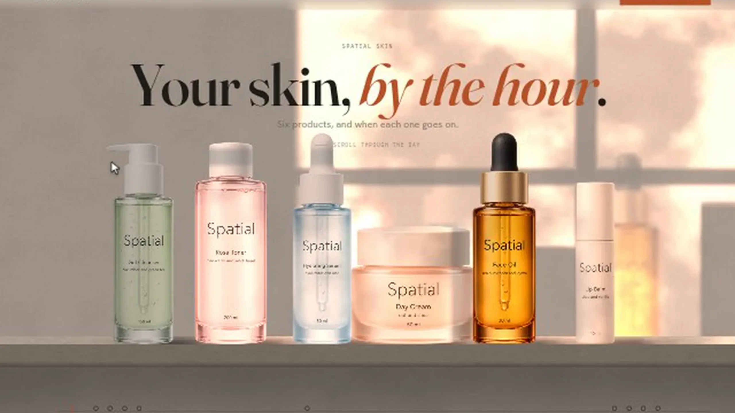 Sundial: skincare brand website template